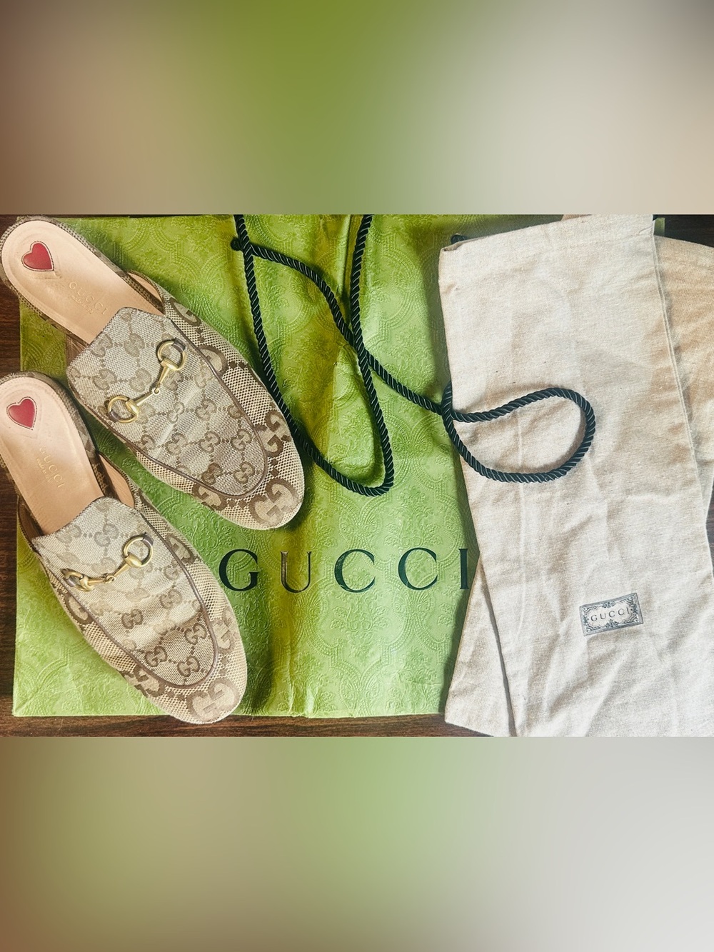 Gucci Princetown GG Canvas Bit Loafer Mules - Picture 2 of 7